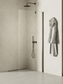Stalowa szczotkowana ścianka prysznicowa 90 cm K-2261 New Soleo Gunmetal Brushed New Trendy _________________RABAT W_SKLEPIE_________________