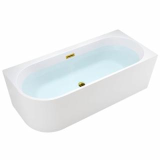 Wanna przyścienna złoty przelew oraz korek narożna prawa 140 cm Mera Hydrosan _________WYSYŁKA 24H__________