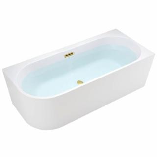Wanna przyścienna złoty szczotkowany przelew oraz korek narożna prawa 170 cm Mera Hydrosan _________WYSYŁKA 24H__________