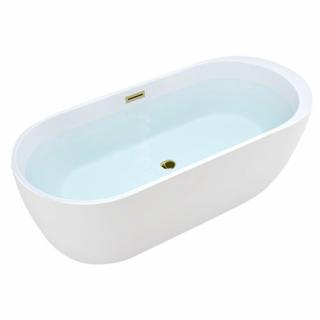 Wanna wolnostojąca biała przelew i korek złoty 150 cm Porto Hydrosan _________WYSYŁKA 24H__________
