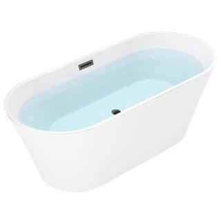Wanna wolnostojąca biała przelew oraz korek czarny 150 cm Lizbona Hydrosan _________WYSYŁKA 24H__________