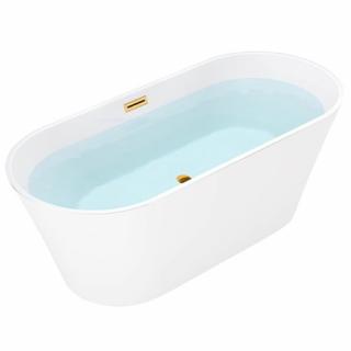 Wanna wolnostojąca biała przelew oraz korek złoty 150 cm Lizbona Hydrosan _________WYSYŁKA 24H__________