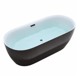 Wanna wolnostojąca czarno-biała czarny korek oraz przelew 170 cm Cesana Hydrosan _________WYSYŁKA 24H__________