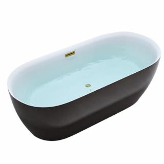 Wanna wolnostojąca czarno-biała złoty korek oraz przelew 170 cm Cesana Hydrosan _________WYSYŁKA 24H__________