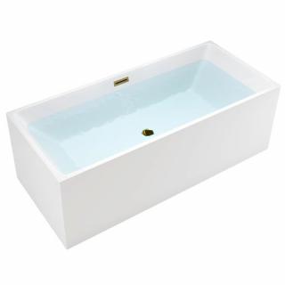 Wanna wolnostojąca prostokątna przelew i korek złoty 170 cm Santa Hydrosan _________WYSYŁKA 24H__________