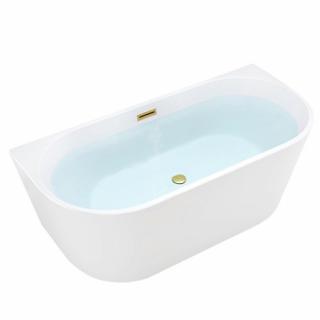 Wanna wolnostojąca przyścienna złote szczotkowane wykończenie 150 cm Lena Hydrosan _________WYSYŁKA 24H__________