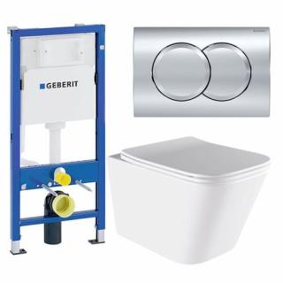 Zestaw podtynkowy stelaż GEBERIT DUOFIX + miska AQUA-WH-03 + przycisk DELTA 01 chrom _________WYSYŁKA 24H__________