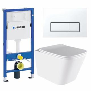 Zestaw podtynkowy stelaż GEBERIT DUOFIX + miska AQUA-WH-03 + przycisk DELTA 50 biały _________WYSYŁKA 24H__________