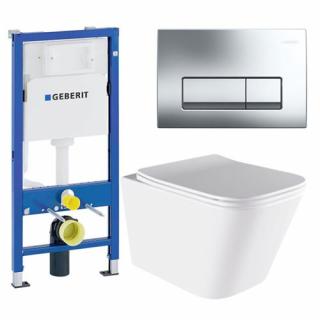 Zestaw podtynkowy stelaż GEBERIT DUOFIX + miska AQUA-WH-03 + przycisk DELTA 50 chrom _________WYSYŁKA 24H__________