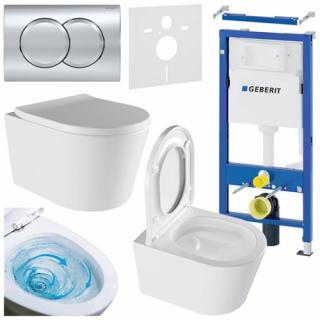 Zestaw podtynkowy stelaż GEBERIT DUOFIX + miska ELITE-WH-02 + przycisk DELTA 01 chrom _________WYSYŁKA 24H__________