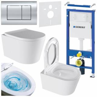 Zestaw podtynkowy stelaż GEBERIT DUOFIX + miska ELITE-WH-02 + przycisk DELTA 30 chrom _________WYSYŁKA 24H__________