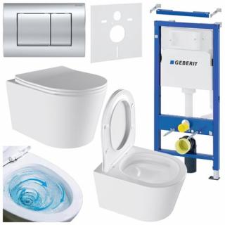 Zestaw podtynkowy stelaż GEBERIT DUOFIX + miska ELITE-WH-03 + przycisk DELTA 30 chrom _________WYSYŁKA 24H__________