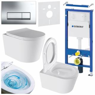 Zestaw podtynkowy stelaż GEBERIT DUOFIX + miska ELITE-WH-03 + przycisk DELTA 50 chrom _________WYSYŁKA 24H__________