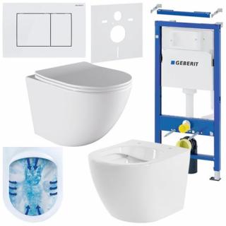 Zestaw podtynkowy stelaż GEBERIT DUOFIX + miska PURO-WH-03 + przycisk DELTA 30 biały _________WYSYŁKA 24H__________