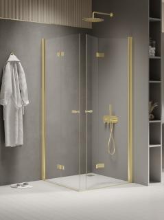 Złota kabina kwadratowa składana 80x80 K-1948 New Soleo Light Gold New Trendy _________________RABAT W_SKLEPIE_________________