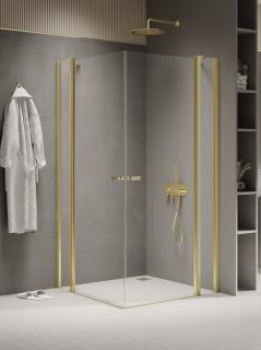 Złota kabina prostokątna 100x110 K-1890 New Soleo Light Gold New Trendy _________________RABAT W_SKLEPIE_________________