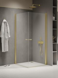 Złota kabina prysznicowa kwadratowa 70x70 K-1875 New Soleo Light Gold New Trendy _________________RABAT W_SKLEPIE_________________