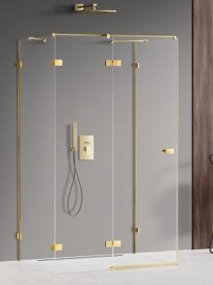 Złota kabina prysznicowa przyścienna lewa 90x110 cm EXK-2104 Avexa New Trendy Gold Shine _________________SPRAWDŹ_OFERTĘ_W_SKLEPIE_________________
