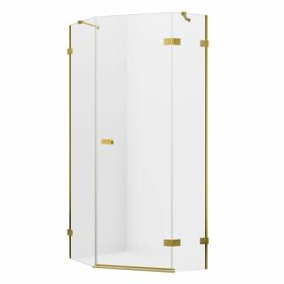 Złota szczotkowana kabina pięciokątna 100x80 EXK-3858 Avexa New Trendy Gold Brushed _________________SPRAWDŹ_OFERTĘ_W_SKLEPIE_________________