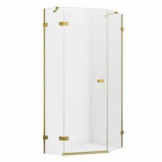 Złota szczotkowana kabina pięciokątna 100x80 EXK-3860 Avexa New Trendy Gold Brushed _________________SPRAWDŹ_OFERTĘ_W_SKLEPIE_________________