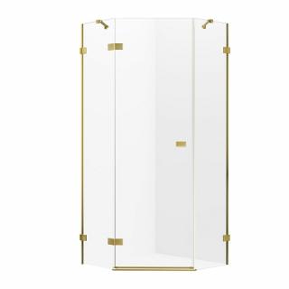 Złota szczotkowana kabina pięciokątna 80x80 lewa EXK-3851 Avexa New Trendy Gold Brushed _________________SPRAWDŹ_OFERTĘ_W_SKLEPIE_________________