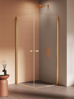 Złota szczotkowana kabina prysznicowa prostokątna 80x100 K-4230 New Soleo Gold Brushed New Trendy _________________RABAT W_SKLEPIE_________________
