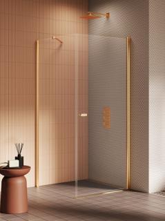 Złota szczotkowana kabina prysznicowa prostokątna 80x70 K-4176 New Soleo Gold Brushed New Trendy _________________RABAT W_SKLEPIE_________________