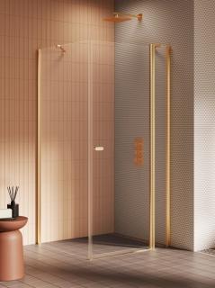 Złota szczotkowana kabina prysznicowa prostokątna 80x70 K-4194 New Soleo Gold Brushed New Trendy _________________RABAT W_SKLEPIE_________________