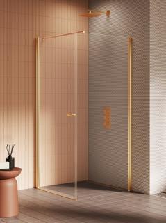 Złota szczotkowana kabina prysznicowa prostokątna 90x70 K-4182-WP New Soleo Gold Brushed New Trendy _________________RABAT W_SKLEPIE_________________