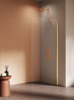Złota szczotkowana ścianka prysznicowa 120 cm K-4320 New Soleo Gold Brushed New Trendy _________________RABAT W_SKLEPIE_________________
