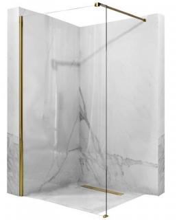 Złota szczotkowana ścianka prysznicowa walk-in 100 cm Aero Gold Rea _________________RABAT_10%_W_SKLEPIE_________________