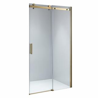 Złote drzwi prysznicowe do wnęki 105-110 cm rozsuwane SH03CG szkło 8 mm