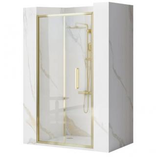 Złote składane drzwi prysznicowe 100 cm Rapid Fold Rea _________________RABAT_10%_W_SKLEPIE_________________