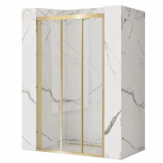 Złote szczotkowane drzwi prysznicowe rozsuwane 120 cm Alex Rea _________________RABAT_10%_W_SKLEPIE_________________