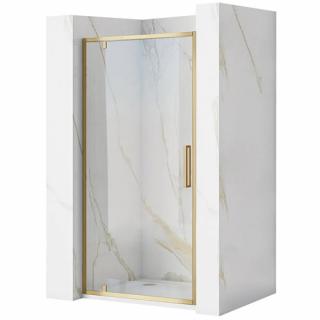 Złote szczotkowane drzwi prysznicowe uchylne 100 cm Rapid Swing Rea _________________RABAT_10%_W_SKLEPIE_________________