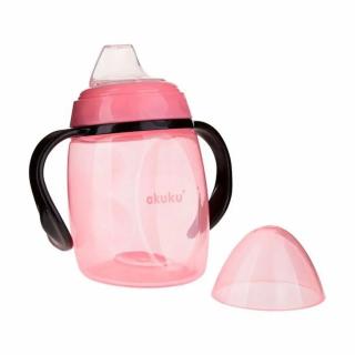 AKUKU BIDON Z MIĘKKIM USTNIKIEM PINK 9M+ 280ML