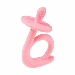 AKUKU GRYZAK SILIKONOWY MIĘKKI NA ZĄBKOWANIE ŚLIMAK PINK A0115