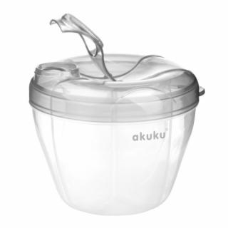 AKUKU POJEMNIK NA MLEKO W PROSZKU 4 KOMORY 8 MIAREK MLEKA SZARY A0561
