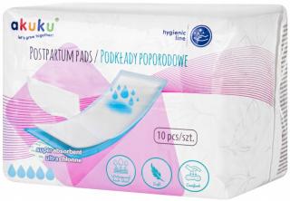 AKUKU SUPERCHŁONNE PODKŁADY POPORODOWE PODPASKI 10 SZT A0369