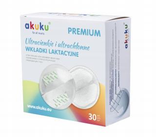 AKUKU WKŁADKI LAKTACYJNE ULTRACHŁONNE ULTRACIENKIE PREMIUM 30 SZT A0354