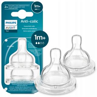 AVENT SMOCZEK ANTYKOLKOWY 1M+ DO BUTELKI 2 SZT PRZEPŁYWOWY FLOW 2 SCY762/02