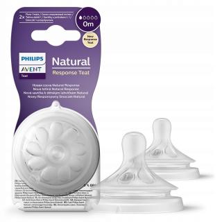 AVENT SMOCZEK DO BUTELKI ANTYKOLKOWY 2SZT RESPONSYWNY NATURAL 0M SCY961/02