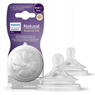 AVENT SMOCZEK DO BUTELKI ANTYKOLKOWY 2SZT RESPONSYWNY NATURAL 1M+ SCY963/02