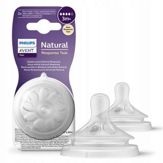 AVENT SMOCZEK DO BUTELKI ANTYKOLKOWY 2SZT RESPONSYWNY NATURAL 3M+ SCY964/02
