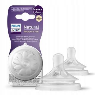 AVENT SMOCZEK DO BUTELKI ANTYKOLKOWY 2SZT RESPONSYWNY NATURAL 6M+ SCY964/02