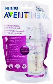 AVENT WORECZKI TOREBKI NA POKARM MLEKO 25SZT 180ML