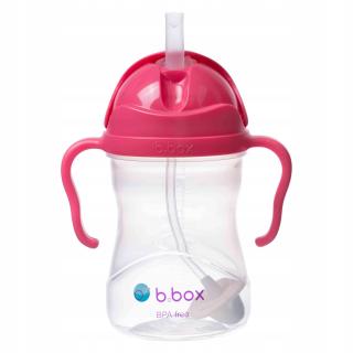 B.BOX BIDON INNOWACYJNY KUBEK Z OBCIĄŻONĄ SŁOMKĄ 240ML MALINOWY BB00502