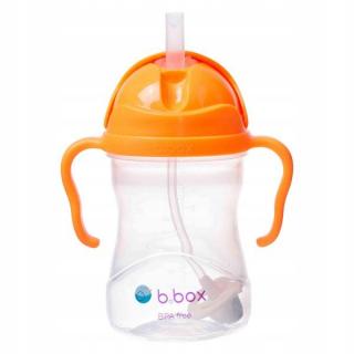 B.BOX BIDON INNOWACYJNY KUBEK Z OBCIĄŻONĄ SŁOMKĄ 240ML POMARAŃCZOWY BB00509