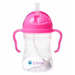 B.BOX BIDON INNOWACYJNY KUBEK Z OBCIĄŻONĄ SŁOMKĄ 240ML RÓŻ GRANAT BB00511