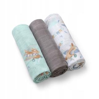 BABYONO PIELUSZKI PIELUCHY BAMBUSOWE Z WŁÓKIEN BAMBUSA BAMBOO 3SZT 397/10